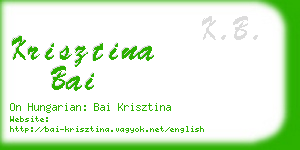 krisztina bai business card